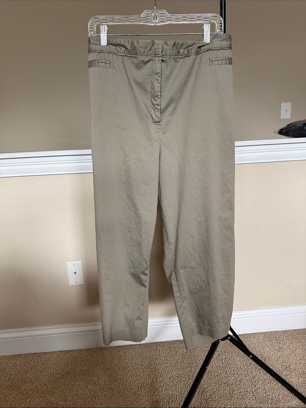 Women's Khaki Casual Stretch Pants